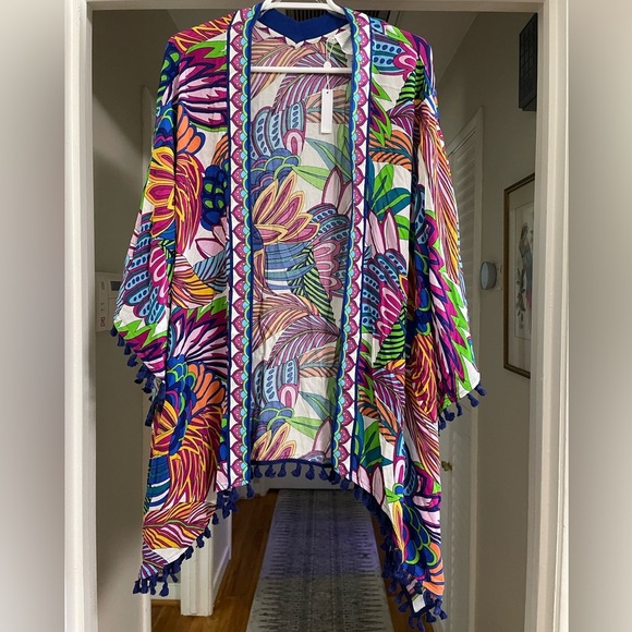 NWT Trina Turk Paradise Plume Kimono Cover Up - Picture 3 of 8